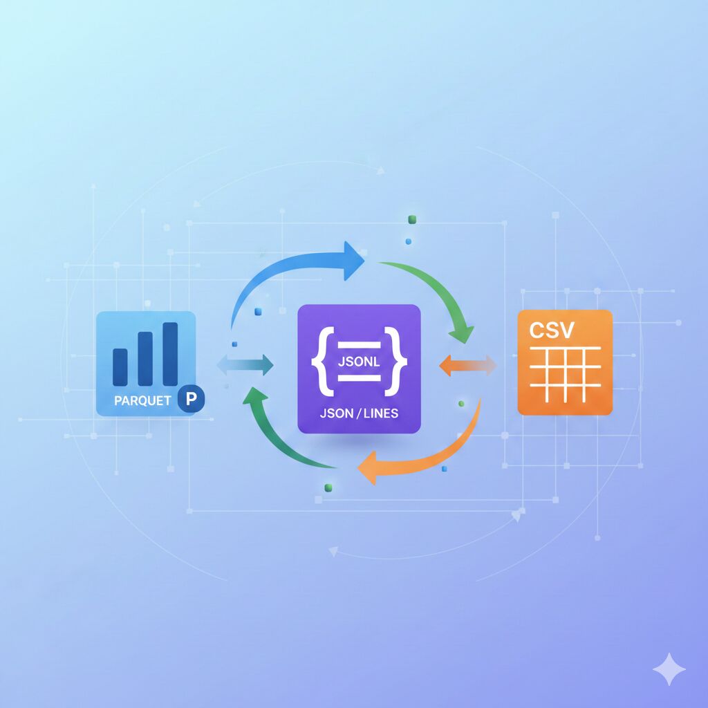 New Parquet and JSONL Converters for Data Engineering